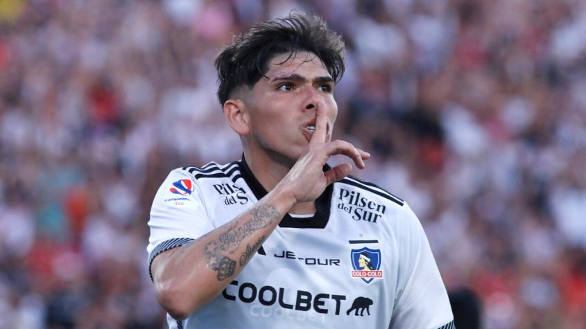 Carlos Palacios tuvo polémica celebración en triunfo de Colo Colo - Crédito: Agencia Uno.