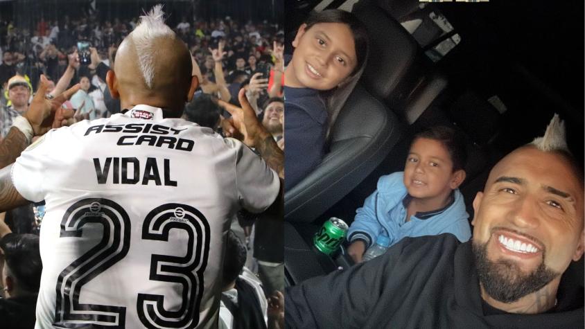 El comentado gesto de Arturo Vidal con sus hijos tras su gran noche en Copa Libertadores