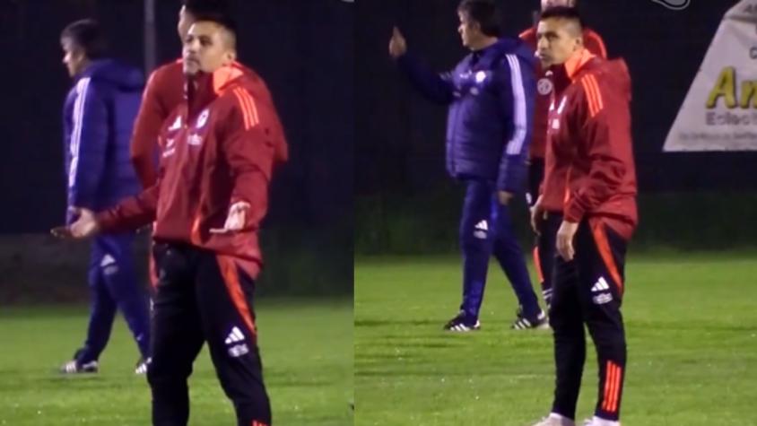 "Gané la camiseta... amarilla la quiero": El guiño de Alexis Sánchez a Colo Colo en el entrenamiento de La Roja