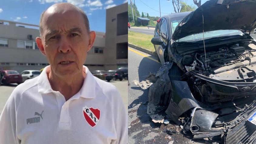 Ricardo Bochini sobrevivió de milagro a grave accidente automovilístico