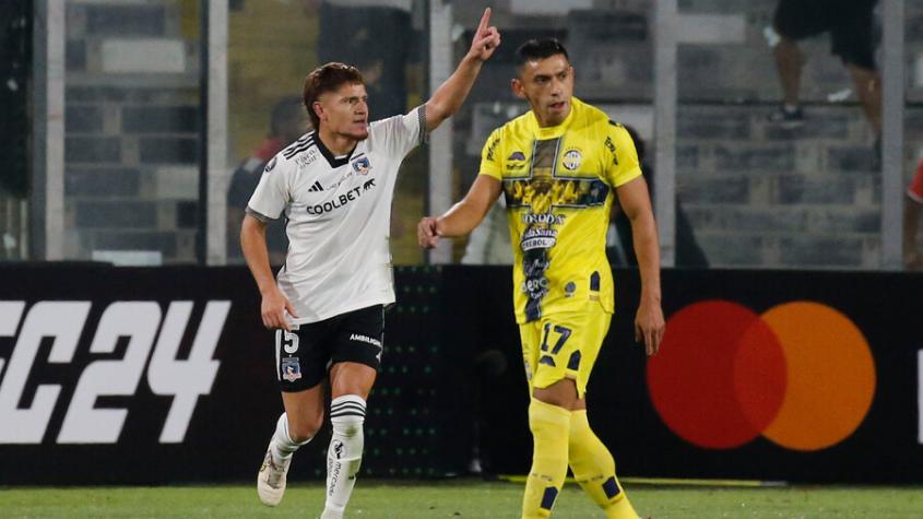 Leo Gil anotó golazo para Colo Colo ante Sportivo Trinidense - Crédito: Photosport.