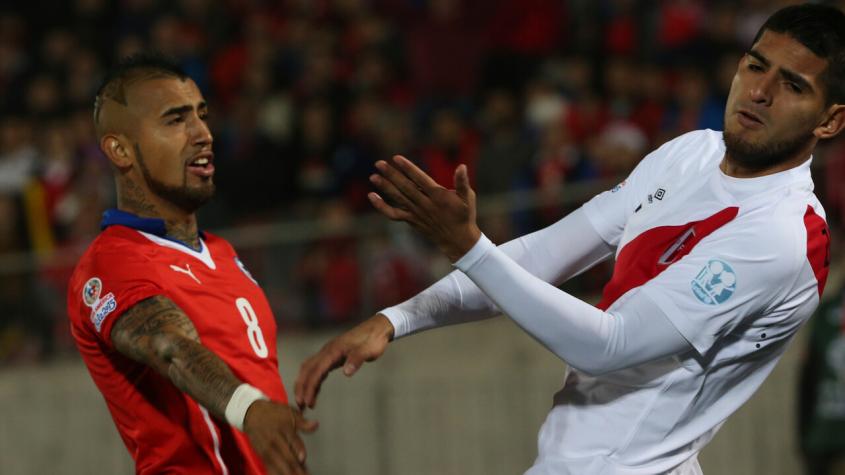 Vidal y Zambrano tuvieron un fuerte cruce en la Copa América 2015 - Agencia Uno