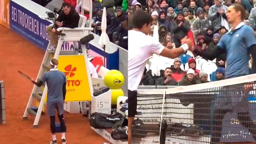 “Esto es ridículo”: El furioso reclamo de Alexander Zverev en la derrota ante Cristian Garin en Múnich