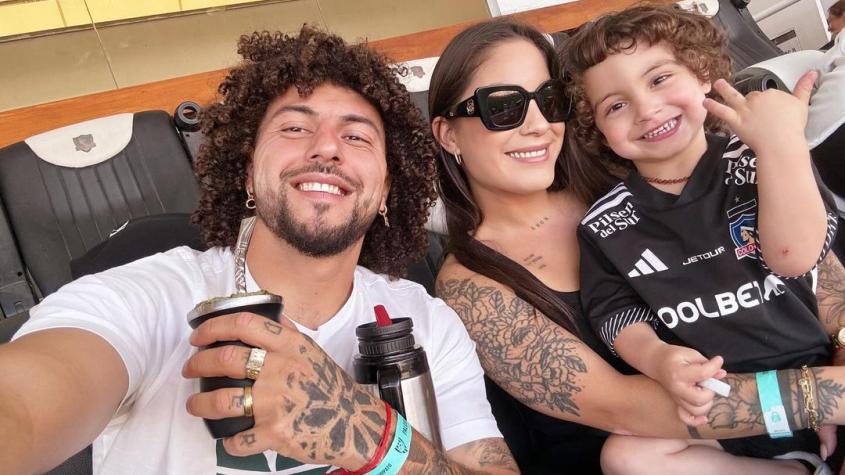 Hijo de Maxi Falcón encanta a los hinchas albos con su tierna interpretación del himno de Colo Colo