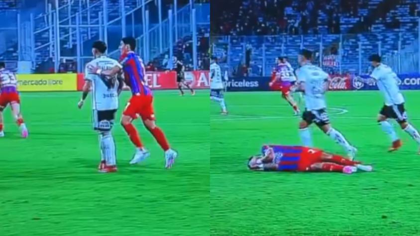 La absurda simulación de un jugador de Cerro Porteño ante Colo Colo que da la vuelta al mundo