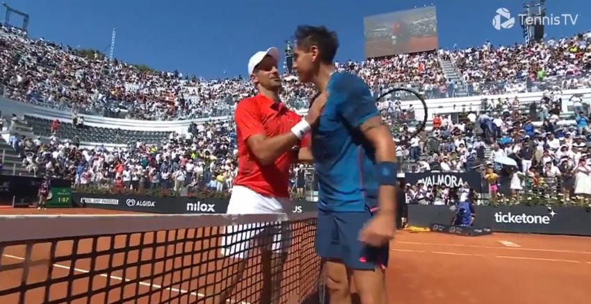 La inesperada reacción de Alejandro Tabilo tras derrotar a Novak Djokovic en el Masters de Roma