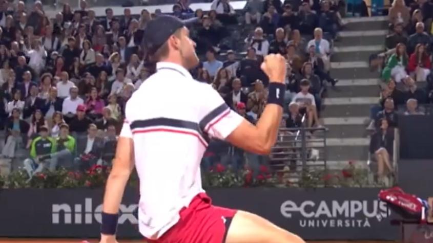 Nicolás Jarry ganó puntazo en Roma - Crédito: Captura.