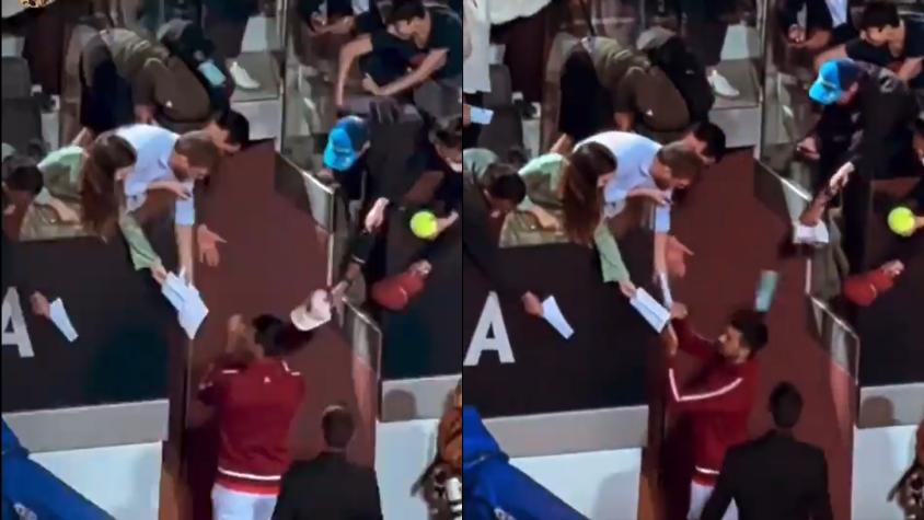 ¿Agresión o accidente? Nuevo video revela cómo una botella golpea la cabeza de Djokovic