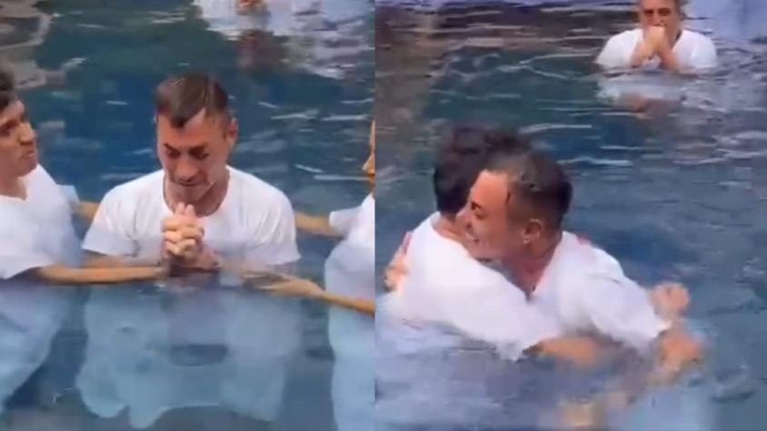 La nueva vida de Eduardo Vargas en Brasil: Así fue su bautizo por la iglesia evangélica