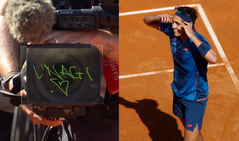 Alejandro Tabilo celebrando 'Unagi' - Tennis TV  / AFP