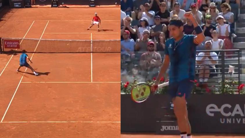 El 'puntazo' surrealista de Alejandro Tabilo que dejó perplejo a Novak Djokovic en Roma 