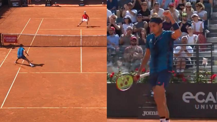 El 'puntazo' surrealista de Alejandro Tabilo que dejó perplejo a Novak Djokovic en Roma