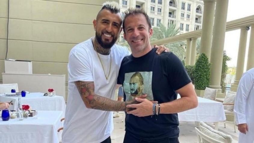 Arturo Vidal junto a Alessandro del Piero. Crédito: Instagram - Arturo Vidal