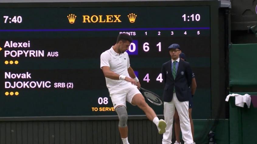 El furor de la Eurocopa llegó a Wimbledon: partido de Novak Djokovic fue interrumpido por festejos