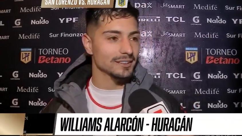 Williams Alarcón en Huracán. Crédito: ESPN.