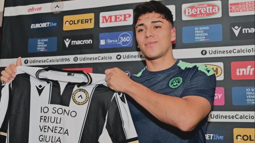 Damián Pizarro presentado en Udinese. Crédito: Udinese.