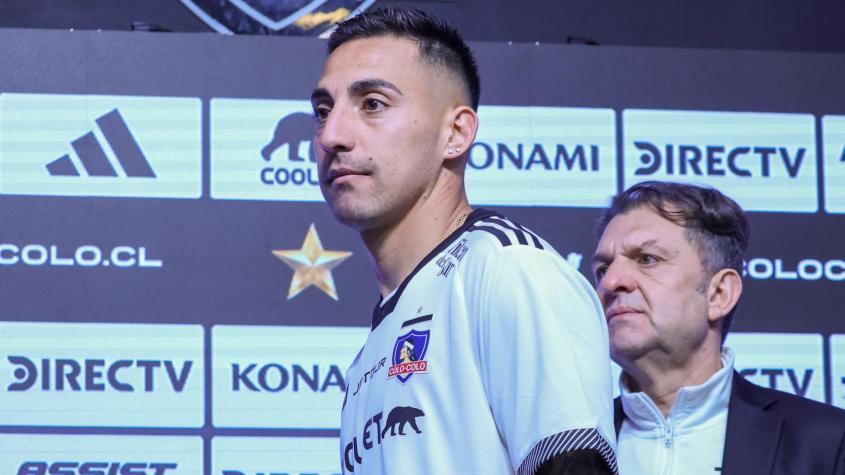 Javier Correa con la camiseta de Colo Colo. Crédito: Photosport.