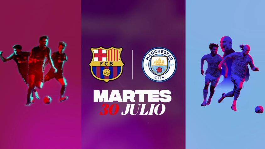 Barcelona vs Manchester City en la Soccer Champions Tour.