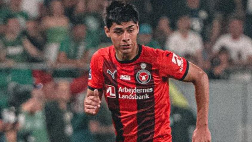 Darío Osorio en Champions League. Crédito: Midtjylland