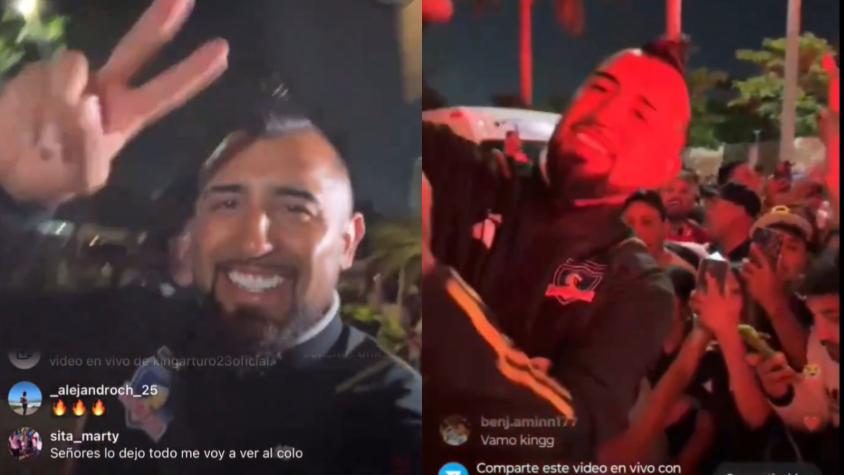 Arturo Vidal durante su transmisión en Instagram - Créditos: Captura