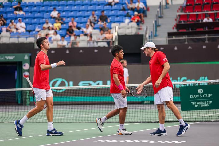 Tomás Barrios y Matías Soto en Copa Davis - Créditos: @Revesfotográfico