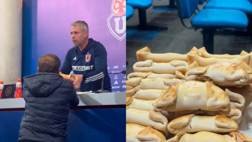 VIDEO | Gustavo Álvarez regala empanadas a la prensa como Ángel Guillermo Hoyos