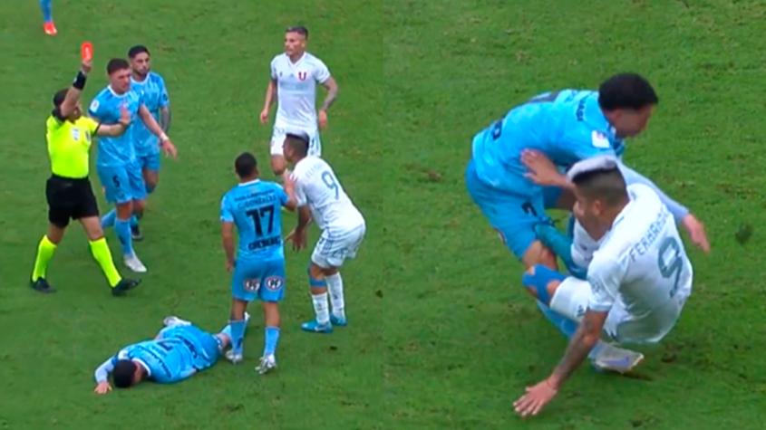VIDEO | La expulsión de Leandro Fernández en el partido de U de Chile ante Deportes Iquique