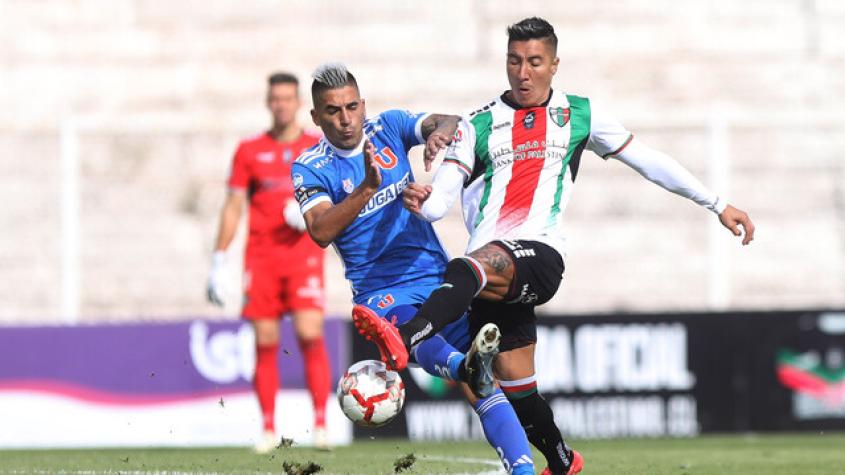 La formación de U de Chile contra Palestino - Créditos: Agencia Uno