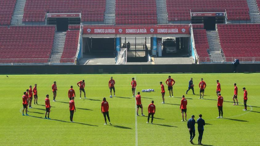 Selección Chilena entrenando en el Estadio Nacional - Créditos: Photosport