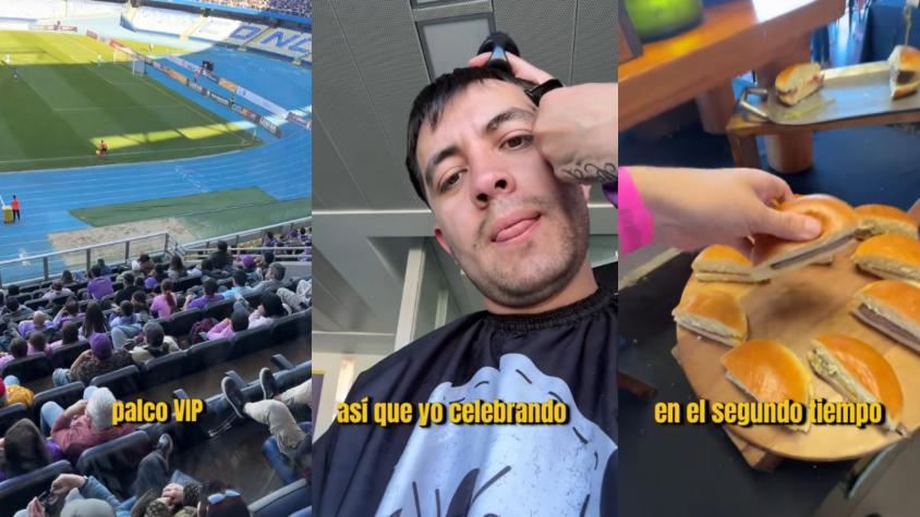 Con comida y corte de pelo gratis: Tiktoker muestra la experiencia VIP en un partido de Deportes Concepción