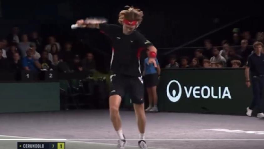 VIDEO | Andrey Rublev quedó sangrando luego de vivir momento de furia en el Masters de París