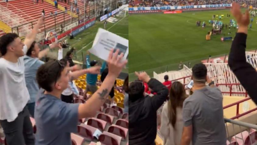 VIDEO | "El que no salta...": Hinchas de U de Chile celebraron en el estadio la victoria en el Clásico Universitario 