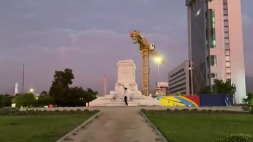 VIDEO | El hincha más fiel: solitario hincha de Deportes Limache celebra en Plaza Italia