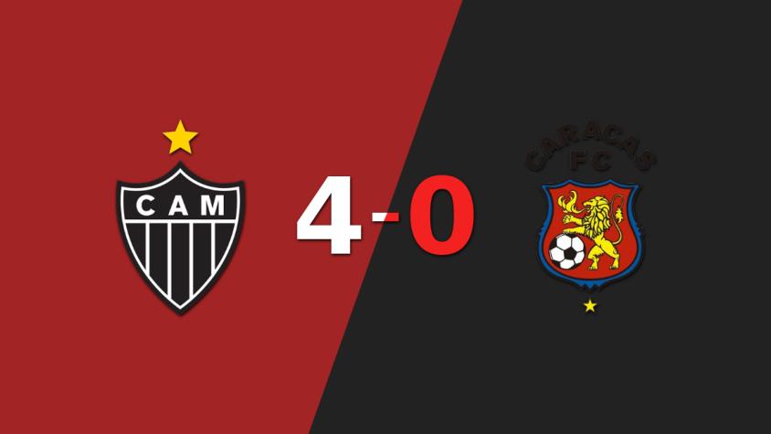 Pedrinho anotó un doblete en la goleada 4-0 de Atlético Mineiro a Caracas