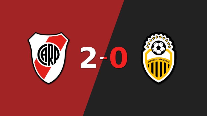 Miguel Ángel Borja anota doblete en la victoria por 2 a 0 de River Plate sobre Táchira