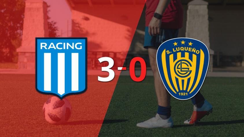 Racing Club fue contundente y goleó 3-0 a Sportivo Luqueño