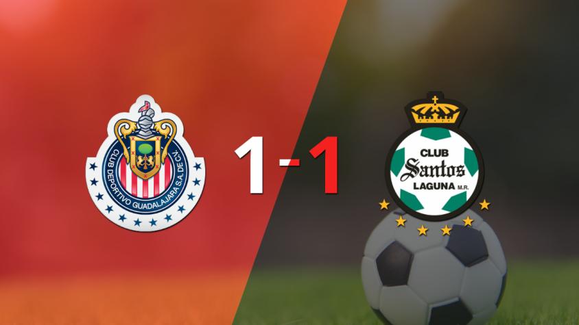 Empate a uno entre Chivas y Santos Laguna