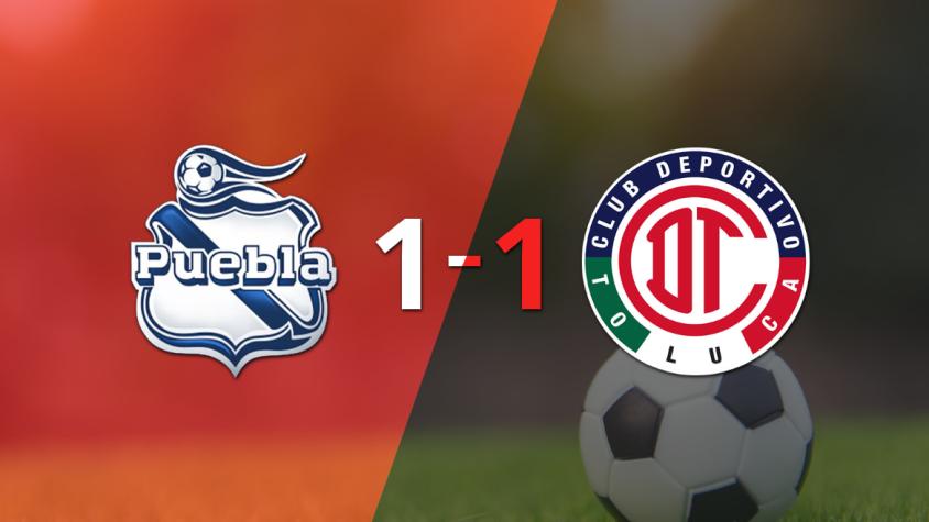 Toluca FC logró sacar el empate a 1 gol en casa de Puebla