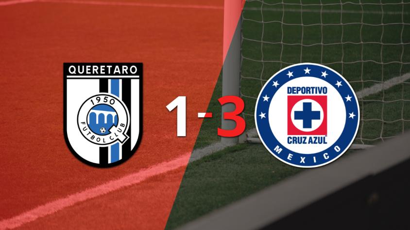 Cruz Azul gana 3 a 1 en su visita a Querétaro