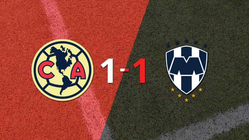 Club América no pudo en casa ante CF Monterrey y empataron 1-1 