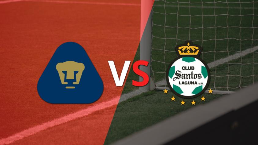 ¡Arranca la etapa complementaria! Pumas UNAM lleva la ventaja con un marcador 2-0 sobre Santos Laguna