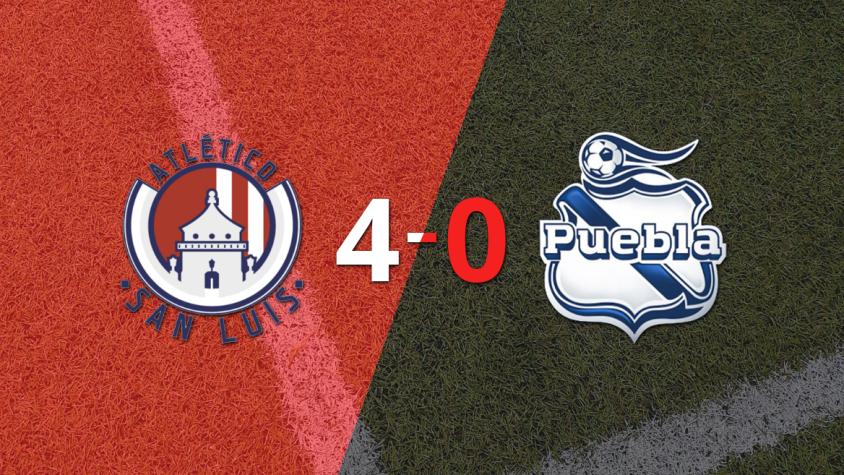 Puebla se fue goleado 4-0 en su visita a Atl. de San Luis