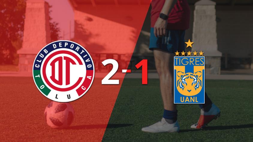 Tigres no pudo con Toluca FC y cayó por 2-1 