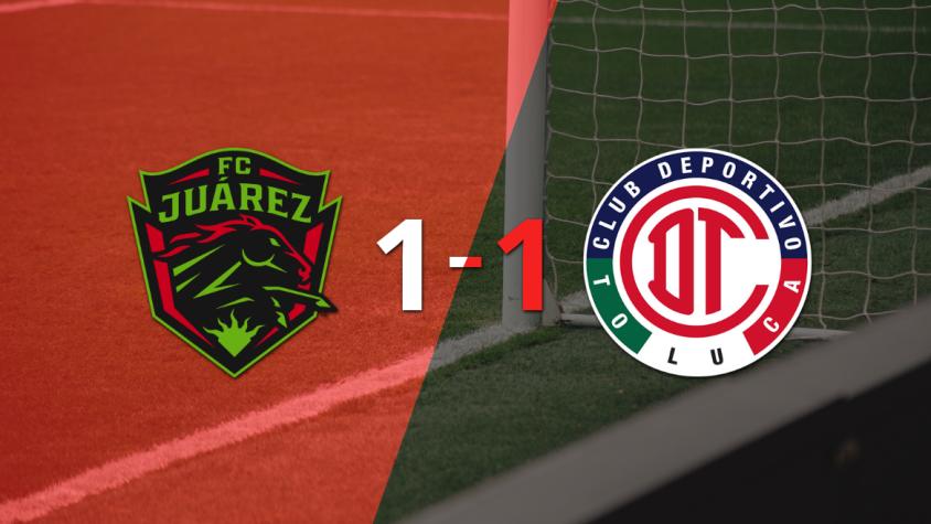 FC Juárez logró sacar el empate de local frente a Toluca FC
