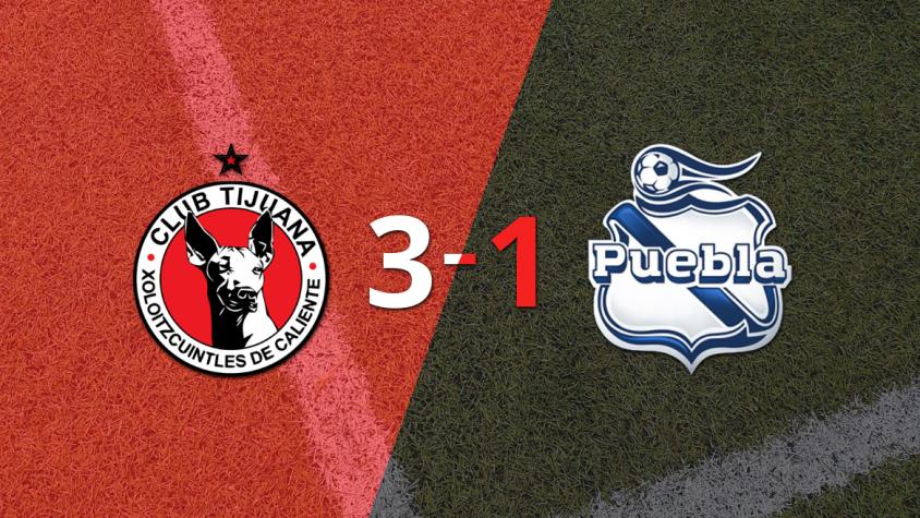 Tijuana le dio vuelta el partido a Puebla con un 3-1