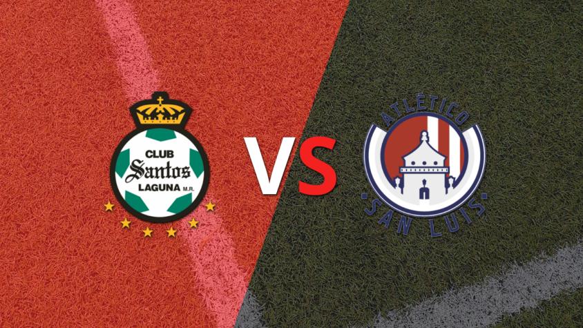 Atl. de San Luis vs Santos Laguna se van al descanso con un marcador 2-0