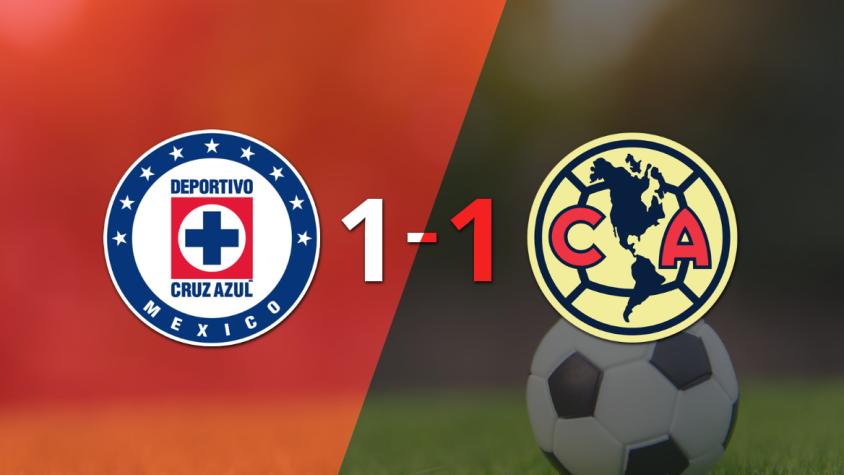 Con un empate 1-1 terminó el Clásico Joven entre Cruz Azul y Club América