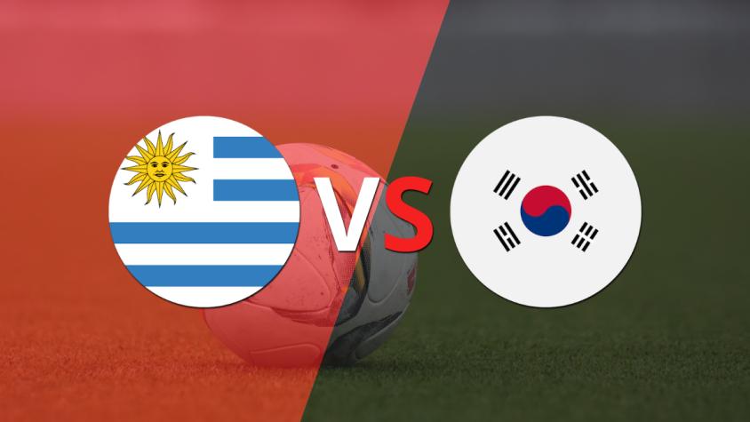 Empate a 0 en el comienzo del segundo tiempo entre Uruguay y Rep. de Corea