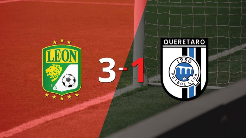 En su casa, León vence 3 a 1 a Querétaro En su casa, León vence 3 a 1 a Querétaro