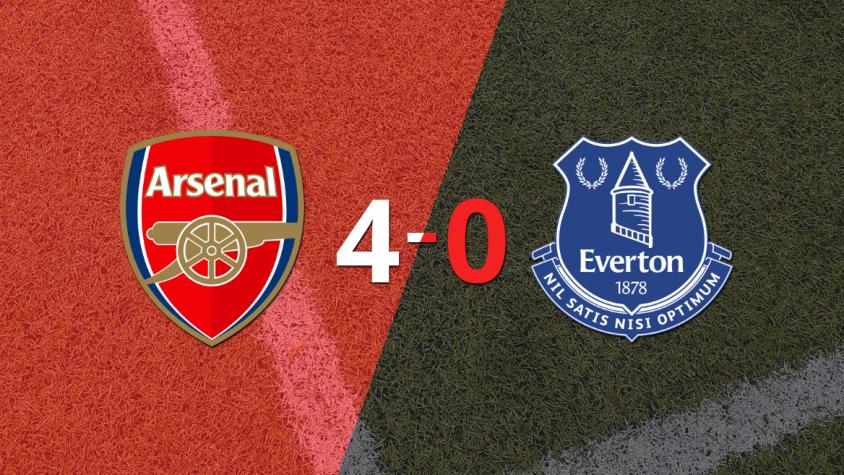 Arsenal le pasó por encima a Everton con doblete de Gabriel Martinelli